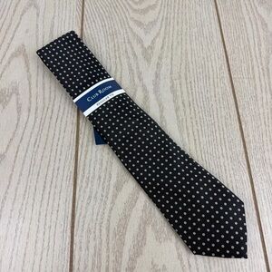 684 Club Room Men's Tie Dooley Flower 1 Black $55 Polyester